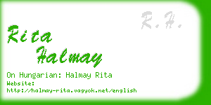 rita halmay business card